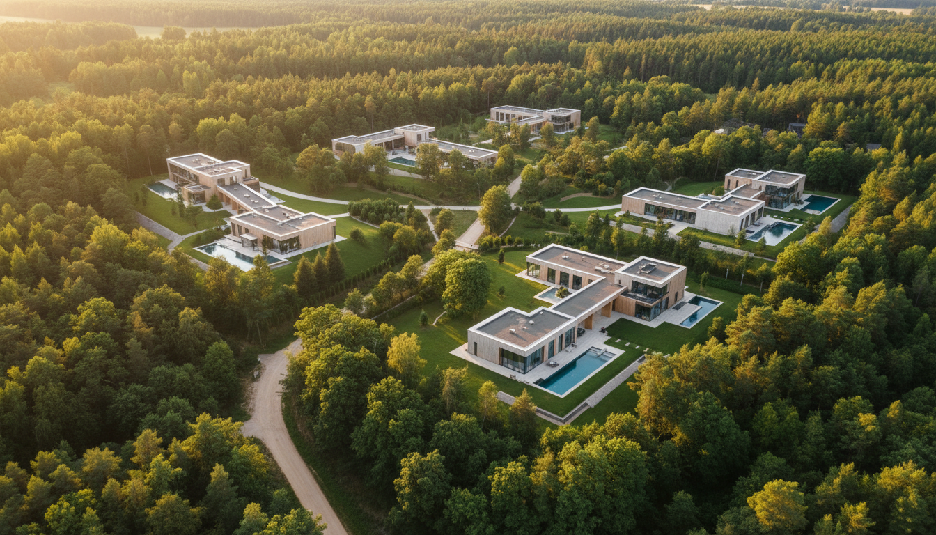 Anykščių teritorijos vystymo projekto vaizdas iš oro